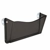 Azar Displays Dark Gray/Smoke Colored Plastic Wall Mount File Holder with Suction Cups, 4PK 250055-SMK